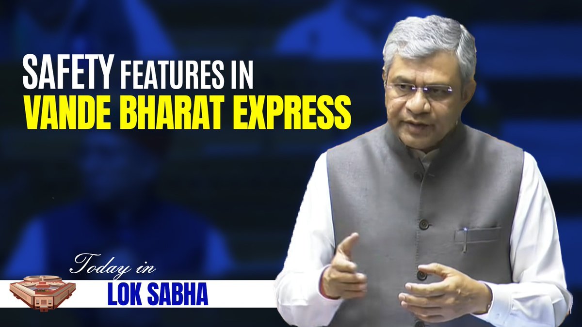 Major safety features that we have introduced in the #VandeBharat trains are anti-climbing, fencing on both sides of the track, KAVACH and the fitting of the high resolution cameras: Hon’ble MR Shri Ashwini Vaishnaw