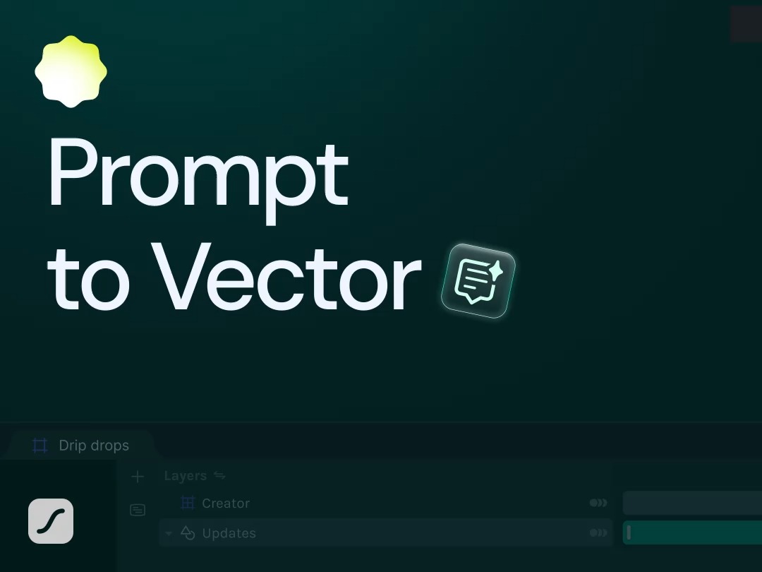 Prompt to Vector just got a big upgrade. You type what you want, it gives you editable SVGs. Tweak them right there, animate, ship as dotLottie.