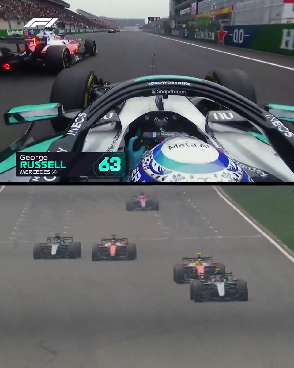 Mercedes making moves on Ferrari early on in the Chinese Grand Prix! 👏💨 #F1 #ChineseGP
