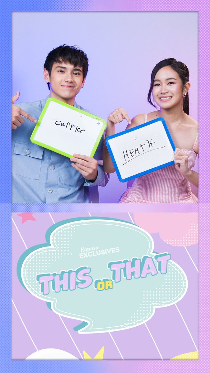 Can you guess their choices? 🤔 🎥 Watch the full episode of Caprice and Heath as they play “This or That” here: #KapusoExclusives