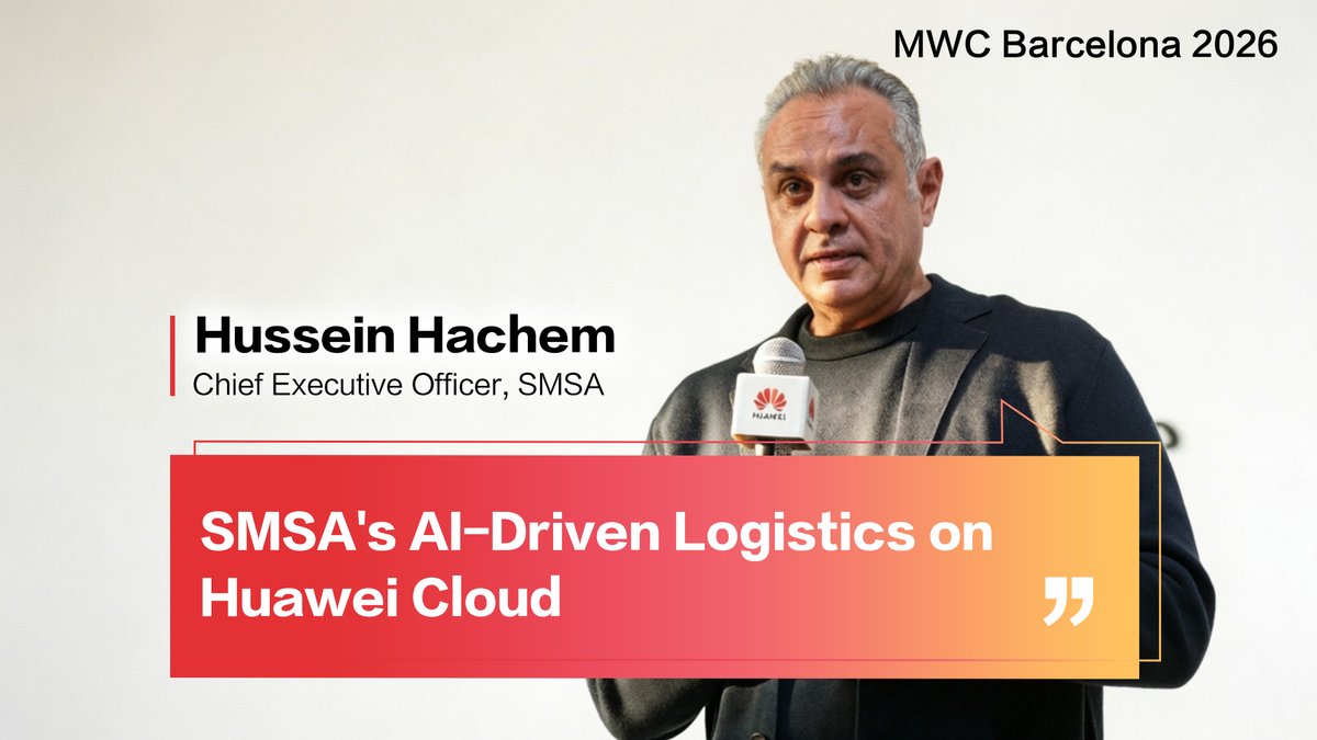 The logistics industry is being impacted by both startups and large enterprises. At MWC26 Barcelona, during the Huawei Cloud Summit, Hussein Hachem, CEO of SMSA, said that SMSA has migrated 1.4 billion data points to Huawei Cloud and realized interactive business intelligence. This innovation enables intelligent route optimization, resource matching, and peak hour management, thus paving the way to smarter logistics.