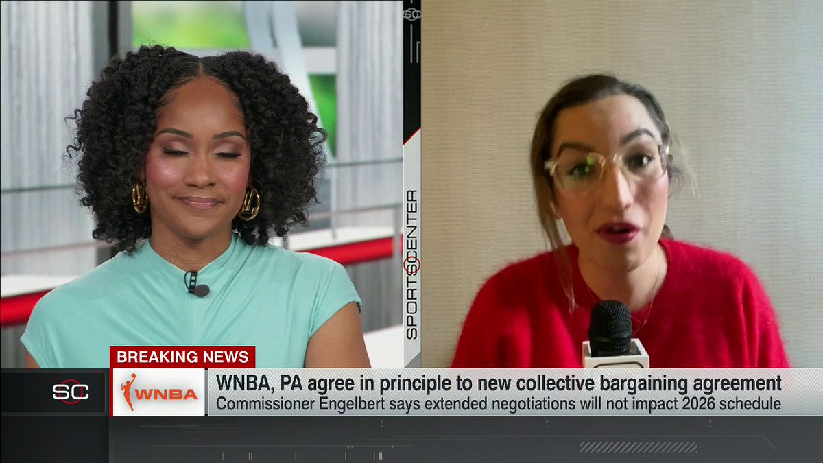 The WNBA and Women's National Basketball Players Association reached a verbal agreement for a new collective bargaining agreement. Alexa Philippou joined SportsCenter to report the details of the agreement.