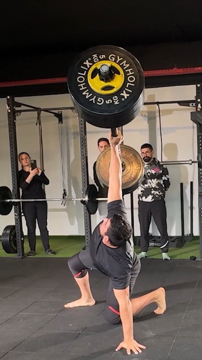 Heaviest single repetition Turkish get-up - 116.83 kg (257.56 lbs) achieved by Burak Yazgi (Türkiye) 💪