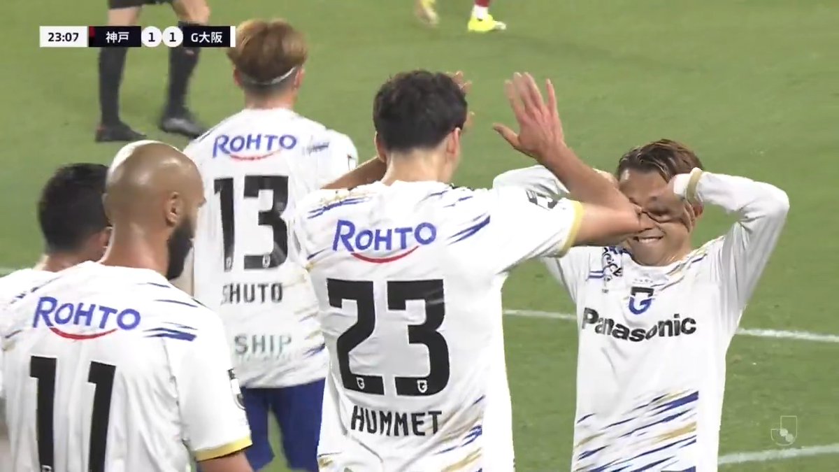 デニス ヒュメットが押し込んで同点！🔥 🎦 ゴール動画 🏆 明治安田Ｊ１百年構想リーグ 地域リーグラウンド 第7節 🆚 神戸vsＧ大阪 🔢 1-1 ⌚️ 23分 ⚽️ デニス ヒュメット（Ｇ大阪） #Ｊリーグ