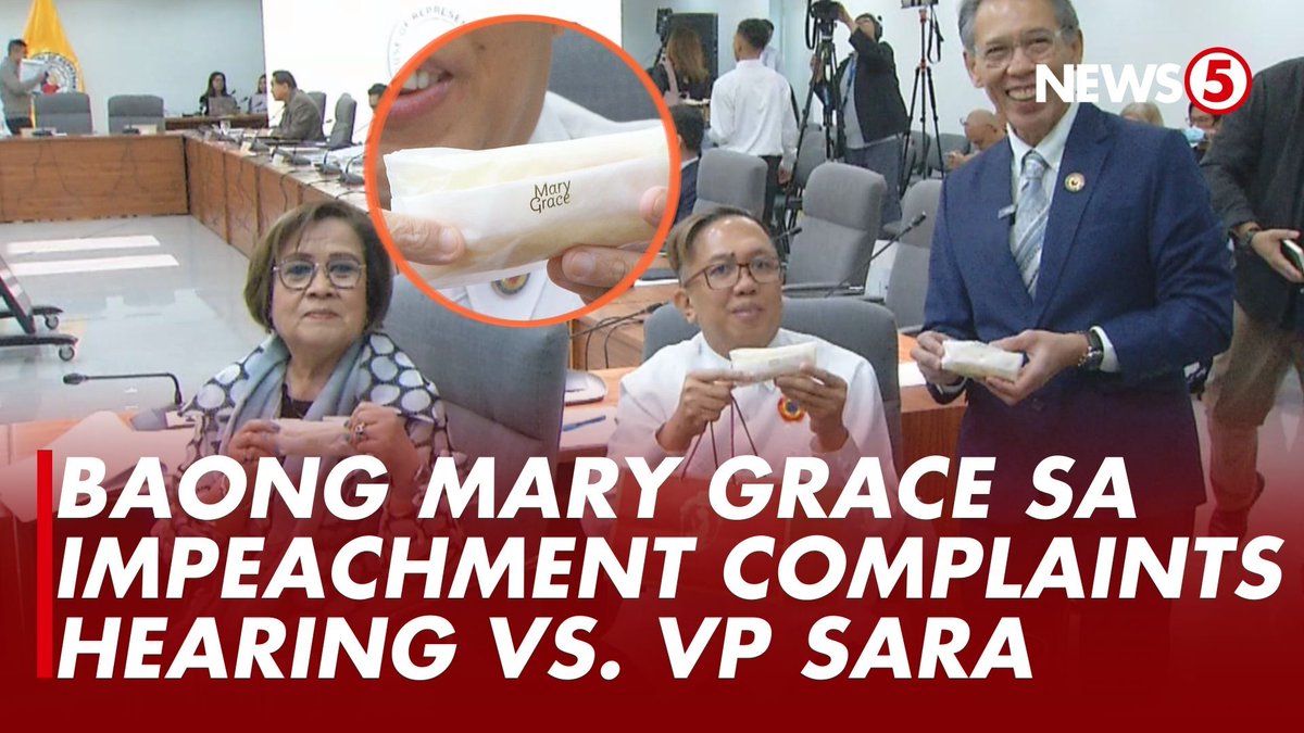 MAY PA-MARY GRACE! May baon sina Akbayan Rep. Perci Cendaña at Mamamayang Liberal Rep. Leila de Lima na pagkain mula sa Mary Grace sa isinagawang pagdinig ng House Committee on Justice sa impeachment complaints laban kay Vice Pres. Sara Duterte ngayong Miyerkules, March 18. Matatandaang naging kontrobersyal ang pangalang “Mary Grace” nang mapabilang ito sa listahan ng nakatanggap umano ng confidential funds ni Duterte.