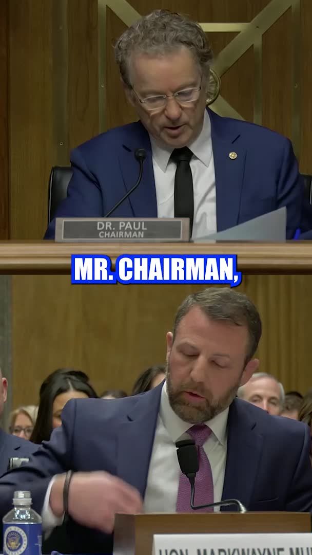 'NO APOLOGY': Senators Rand Paul and Markwayne Mullin get into a heated exchange at Mullin's confirmation hearing to become the next Secretary of Homeland Security. Rand Paul calls out Mullin for his past comments on the attack that left the Kentucky senator hospitalized, to which Mullin says he 'understood' why Paul was attacked, though clarifying he does not support the violence. PAUL: "You offer no apology today and no regrets. Haven't heard the word apologize. Haven't heard the word regret. Haven't heard 'I misspoke.'" MULLIN: "I'm not apologizing for pointing out your character."