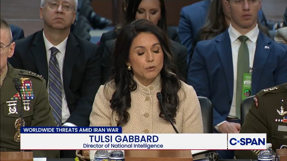 .DNI Tulsi Gabbard: "China continues to modernize its military forces across all domains as part of its goal to achieve world-class status by midcentury…China likely prefers to set the conditions for an eventual peaceful reunification with Taiwan, short of conflict."
