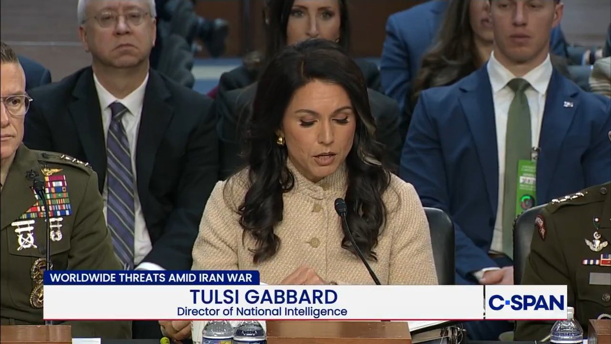 .DNI Tulsi Gabbard: "The most dangerous threat posed by Russia to the U.S. is the potential of an escalatory spiral in an ongoing conflict such as Ukraine…that led to direct hostilities including the potential deployment of nuclear weapons."