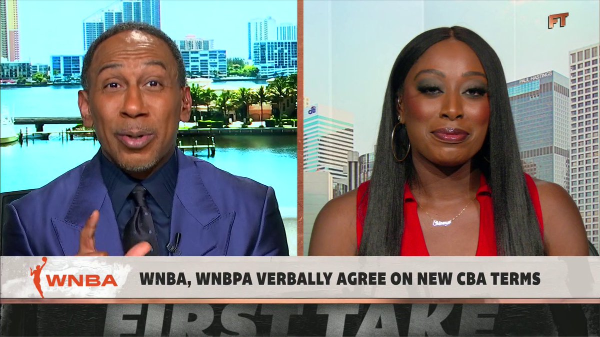 "[Nneka Ogwumike] has set a standard. She deserves to be applauded for it. ... Your sister is to be commended for her leadership." —Stephen A Smith on the new collective bargaining agreement with the WNBA and WNBPA 👏
