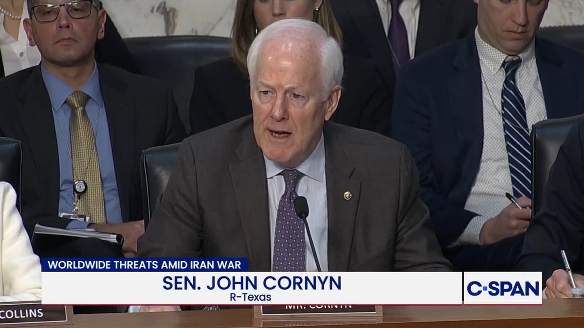 Sen. Senator John Cornyn: "Yesterday, the head of the National Counterterrorism Center resigned, saying that Iran did not represent an imminent threat…Is there anything to indicate that Iran had ceased in its nuclear ambitions?" John Ratcliffe: "No."