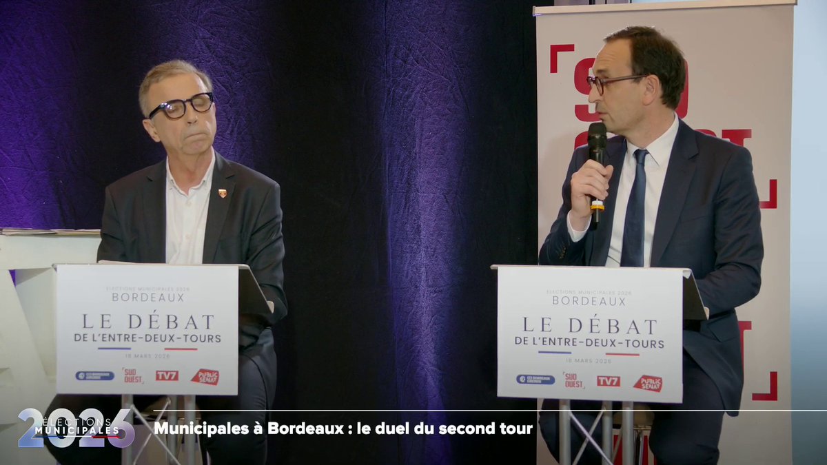 Municipale à Bordeaux : “Je suis depuis hier soir très choqué par les propos de Pierre Hurmic qui est prêt à tout pour se sauver”, explique Thomas Cazenave tête de liste Renaissance qui se défend d’avoir exercé des pressions sur Philippe Dessertine.