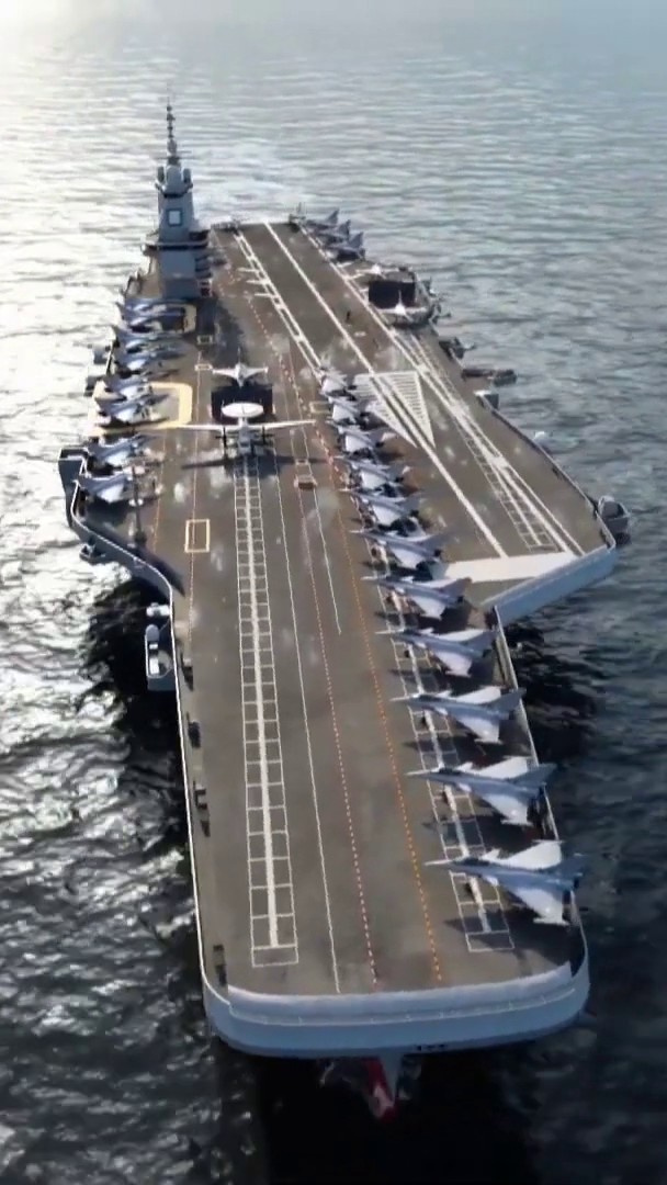 Le futur porte-avions français s'appellera "Le France Libre" 🇫🇷 Le successeur du Charles de Gaulle, véritable géant des mers avec ses 77.000 tonnes, doit entrer en service en 2038. Il pourra accueillir 2.000 marins et 40 avions, avec trois pistes de décollage. 🎙️ Jean-Baptiste Huet