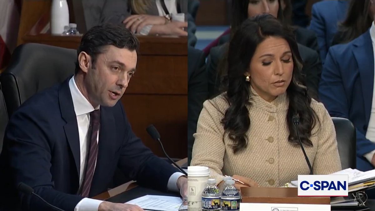 .Ossoff's Office: "Was it the assessment of the Intelligence Community that there was an 'imminent nuclear threat' posed by the Iranian regime?" DNI Tulsi Gabbard: "The only person who can determine what is and is not a threat is the President—" Ossoff: "False."