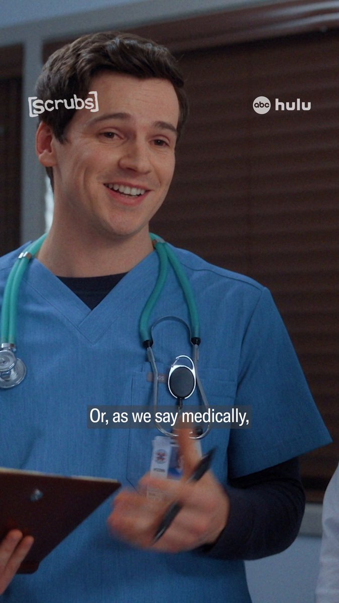 In very professional, medical terms... Bing Bang Boom. Watch a new episode of Scrubs tonight at 8/7c on ABC! Stream on Hulu.