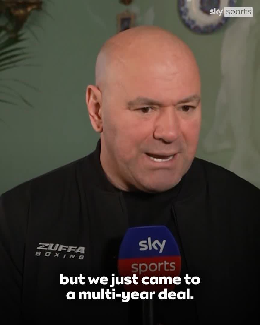"Best fights, best fighters" 🗣️ Dana White reacts to Sky Sports and Zuffa Boxing's historic multi-year deal! ✍️