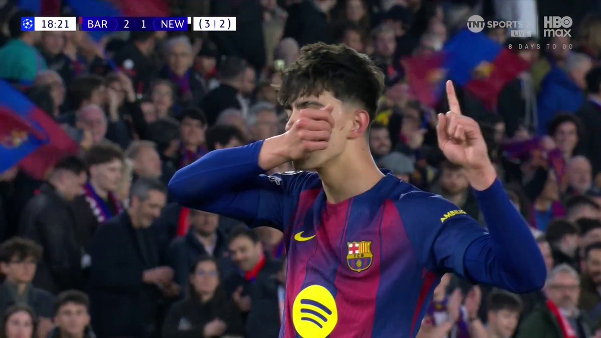 Just three minutes after Newcastle equalised, Barcelona are back in the lead through Marc Bernal 🤯 TNT Sports &amp; discovery+ UK