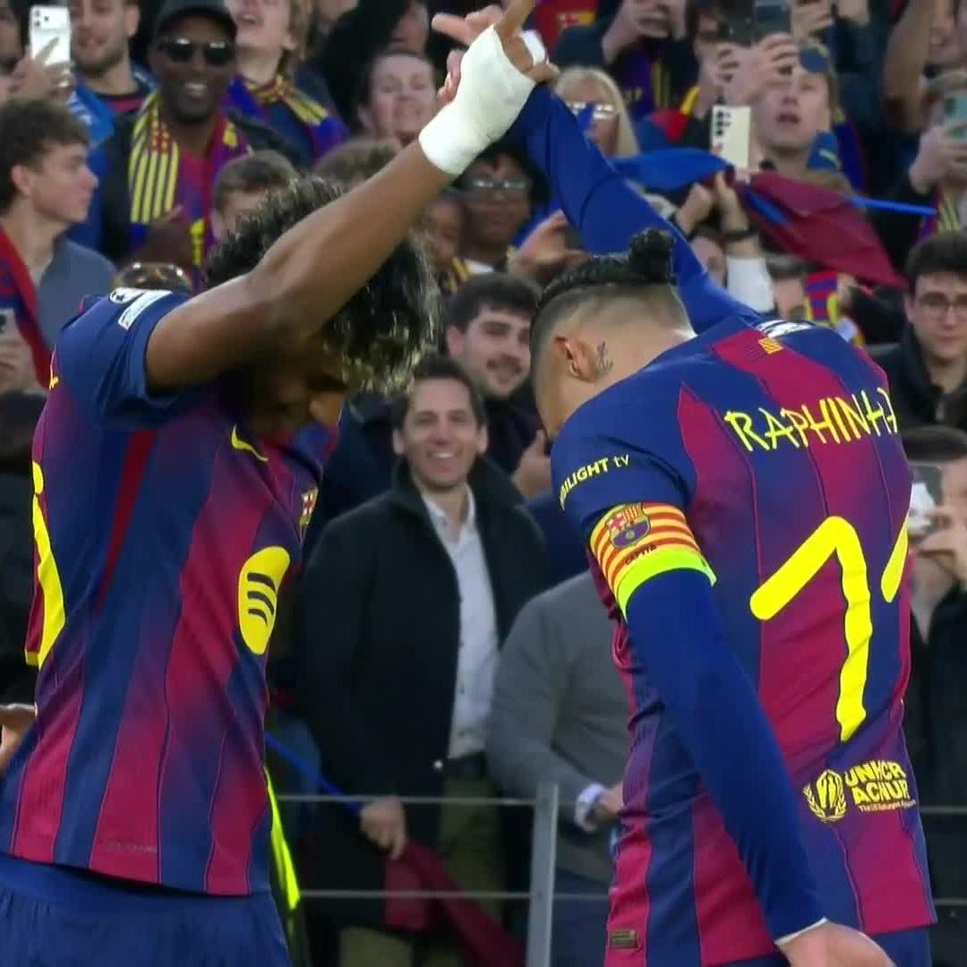 The touch and turn by Lamine Yamal 🤌 Barcelona strike first at the Camp Nou 🔵🔴 📺 Stream #UCL on DStv: