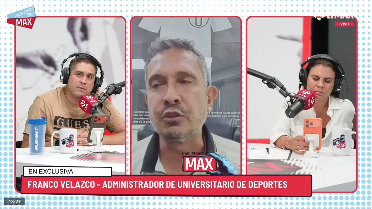 🎙️ FRANCO VELAZCO EN VIVO: "SI QUEREMOS PATEAR EL TABLERO, YO A RABANAL Y A CONCHA LOS HAGO PARTICIPAR EL FIN DE SEMANA. PORQUE LA SANCIÓN ES NULA" Ingresa al programa 👉🏽 #HablemosDeMAX 📺 Conoce cómo ver L1MAX en vivo 👉