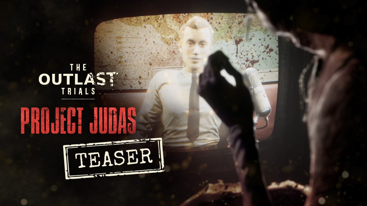 Let's watch something to put us in the mood 📺 Turn on your television sets and tune in tomorrow at 10am ET where you'll see more of what's to come in the next season of #TheOutlastTrials... --- Regardons quelque chose pour nous mettre dans l'ambiance 📺 Allumez vos téléviseurs et rendez-vous demain à 10h HE pour découvrir un aperçu de la prochaine saison de #OutlastTrials... #ProjectJudas #KressTwins #OttoandArora #Outlast #horrorgames #gameupdateteaser #indiehorror
