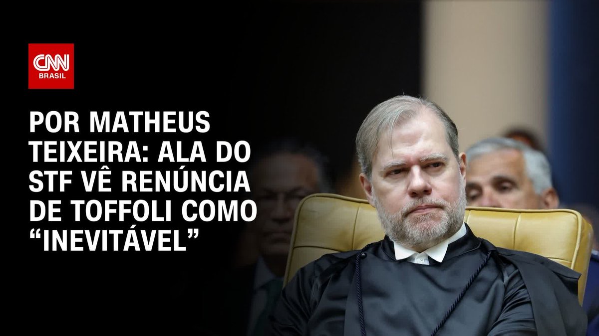 Por Matheus Teixeira: Ala do STF vê renúncia de Toffoli como “inevitável”; assista #BastidoresCNN