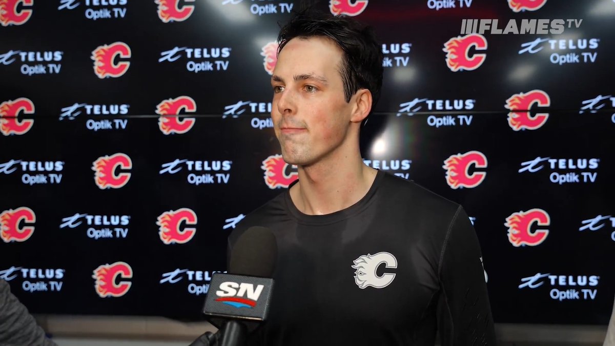 "I couldn't be happier to be here in Calgary." Tyson Gross speaks with the media after his first skate with the group.