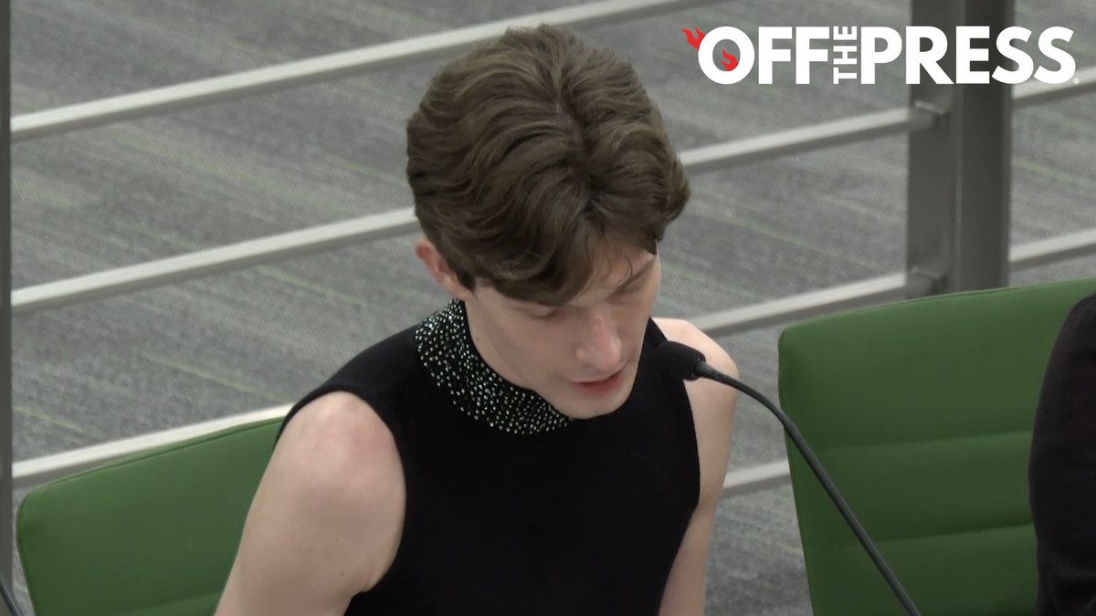 🚨WATCH: A detransitioner tells the California State Assembly how his body "fell apart" after being put on estrogen and puberty blockers at the age of 13. "Nipple leakage, brain fog, chest pain, depression. I was urinating blood and had ulcers in my bladder and was too weak to attend school," Johnny Skinner said. "When I told my doctor how sick I was, he looked at me and said, welcome to womanhood." Skinner made the comments while testifying against AB 1876, a bill that would prohibit insurers from denying or limiting coverage for so-called "gender-affirming care." "This bill forces insurance companies to fund this cruel homophobia. It continues the lie that some children are born in the wrong body. Vote no," Skinner added.