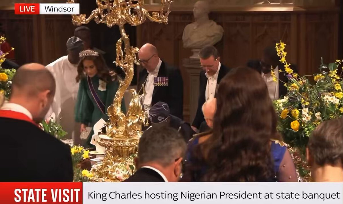 The gentleman next to the Princess of Wales seems to enjoy the evening 😁 🎥 Sky