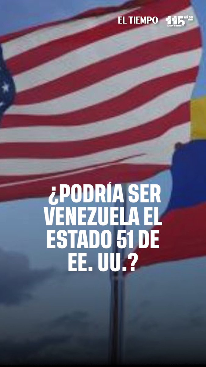#EsNoticiaEnWashington ¿Puede Venezuela convertirse en el estado 51 de Estados Unidos? 🔴 El presidente Donald Trump planteó este martes que Venezuela podría convertirse en el “estado 51” de Estados Unidos. El comentario se produjo tras la final del Clásico Mundial de Béisbol entre EE.UU. y Venezuela y fue publicado en su red Truth Social.