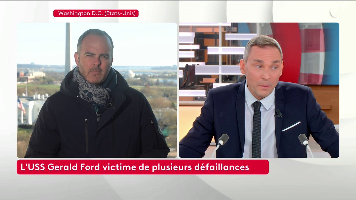 🔴 🗣️ "La propulsion nucléaire du porte-avions n'a pas été endommagée mais deux marins ont été blessés et des dizaines d'autres ont été intoxiqués par les fumées" : Franck Genauzeau revient sur l'incendie d'un porte-avions américain. Loïc de La Mornais #SurLeTerrain #Canal16