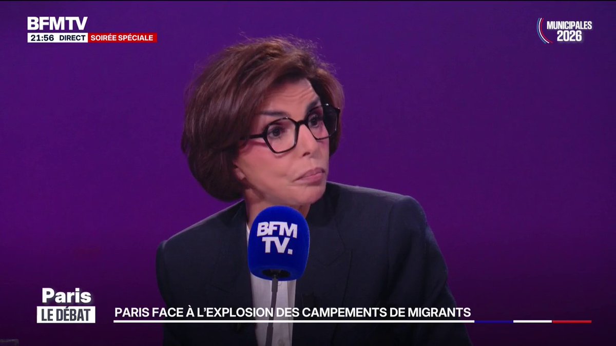 Municipales à Paris: "Je demanderai au préfet de région de pouvoir prendre en charge ces personnes", affirme Rachida Dati à propos des campements de migrants dans la capitale