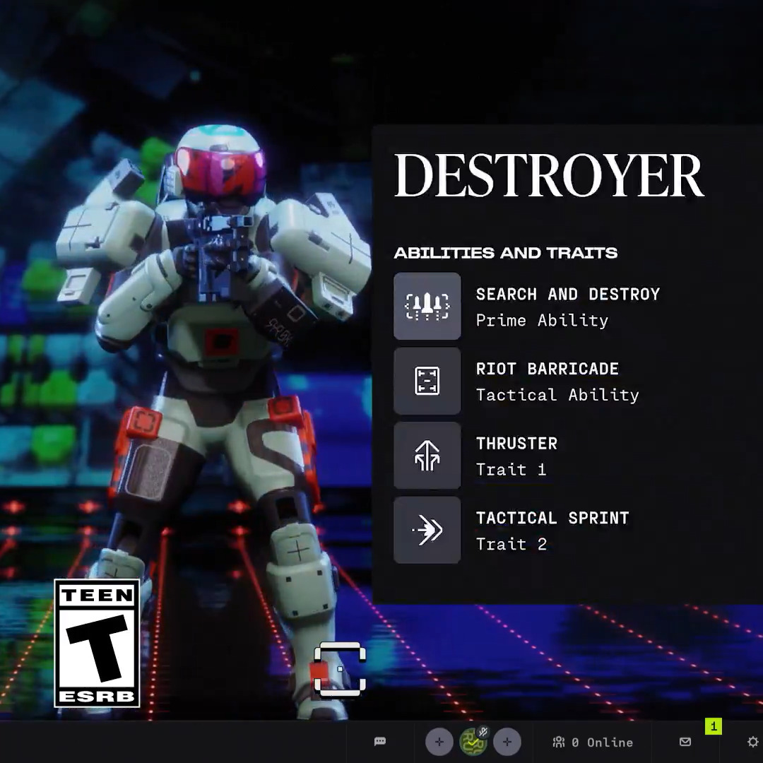 Dash into Marathon with the Destroyer Runner Shell, boasting an energy shield and powerful missile barrage.