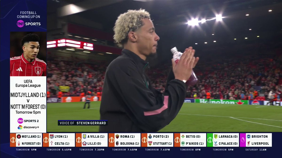 “Tactically spot on. A perfect night for Arne Slot and the team” Steven Gerrard reflects on Liverpool’s 4-0 win over Galatasaray 🙌 📺 TNT Sports &amp; discovery+ UK