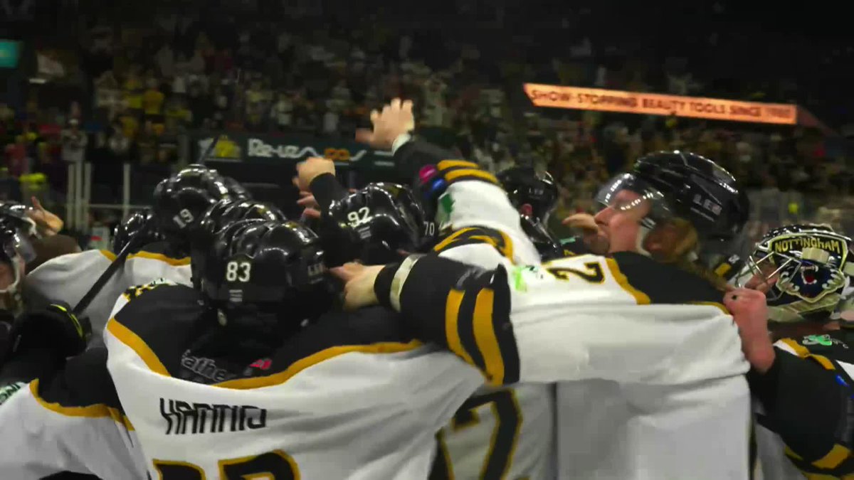 The Nottingham Panthers are Challenge Cup champions! 🏆 Henbrant is the overtime hero 👏 #CC26 #EIHL