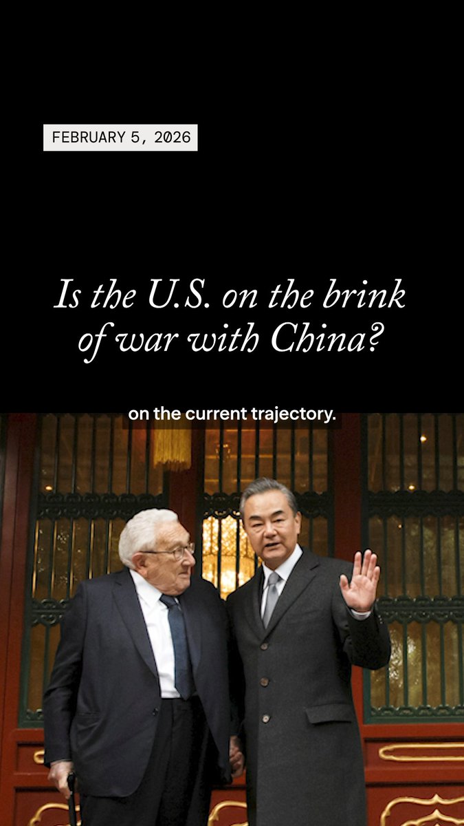 “[Former U.S. Secretary of State] Henry Kissinger was concerned in the last years of his life that we were headed for a war with China on the current trajectory. And I think the same thing,” says Robert D. Blackwill, distinguished visiting fellow at the Hoover Institution, senior fellow at Harvard University’s Belfer Center for Science and International Affairs, and former senior fellow at CFR. 🔗 Watch the full conversation: