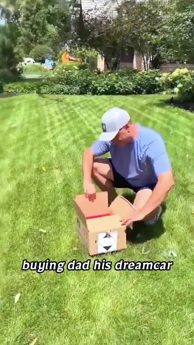 Buying Dad his dream car. This is so sweet! Dad gave up so much while they were growing up, and now he gets his time. 😍😍