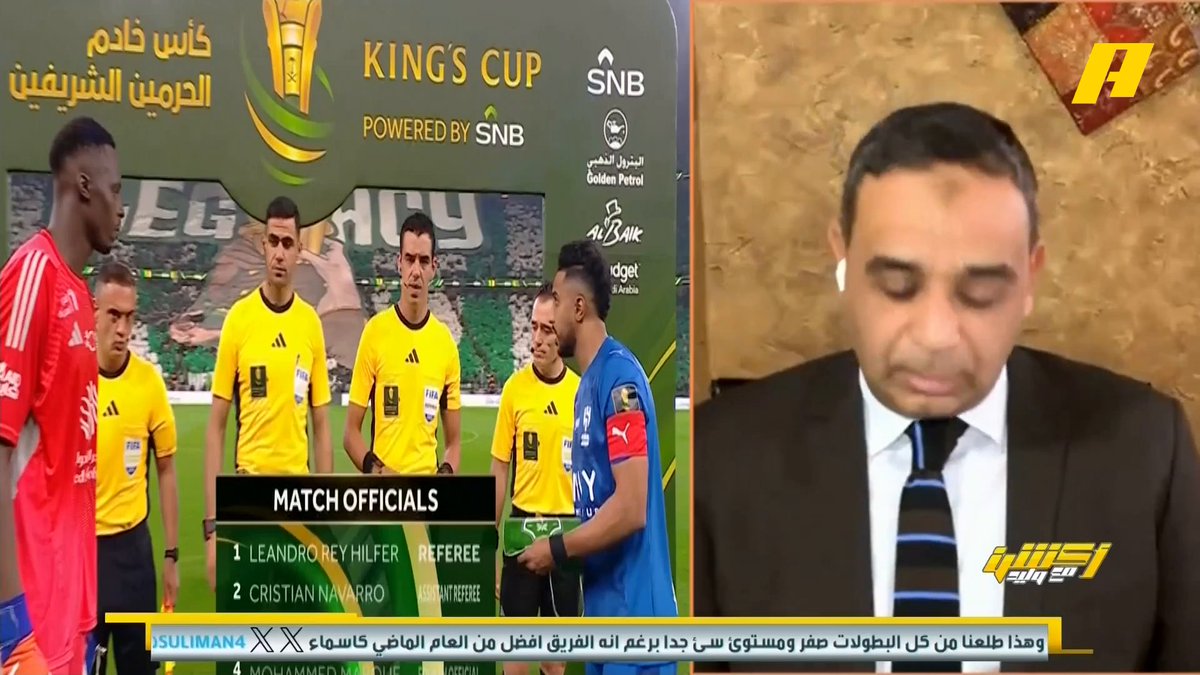 المستشار التحكيمي - سمير عثمان: - د 30 لا يوجد ضربة جزاء للهلال - د 41 - د47 لا يوجد ضربتي جزاء للأهلي - د 74 احتساب ضربة جزاء صحيحة للأهلي - د 105 ضربة جزاء لم تحتسب للهلال .. محمد فودة يتفق #الهلال_الاهلي مجاناً على MBC شاهد برنامج #أكشن_مع_وليد يومياً الساعة 12:30 صباحآ بتوقيت السعودية على MBCAction لمتابعة البث المباشر