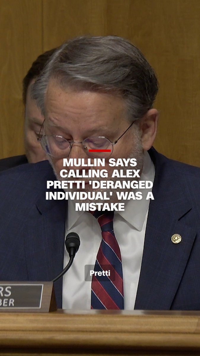 Oklahoma Sen. Markwayne Mullin responded to a question from Michigan Sen. Gary Peters about calling Alex Pretti a "deranged individual," during Mullin's confirmation hearing to serve as Homeland Security secretary. Read more: