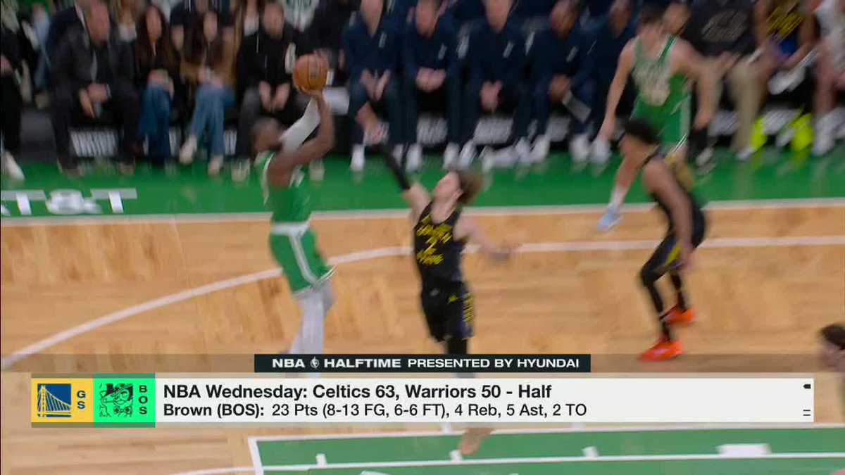 "Jaylen Brown would never get an invite to my house for Thanksgiving ... because he's leaving nothing on the table." Kendrick Perkins giving JB props for his 23-point first half vs. the Warriors 😂