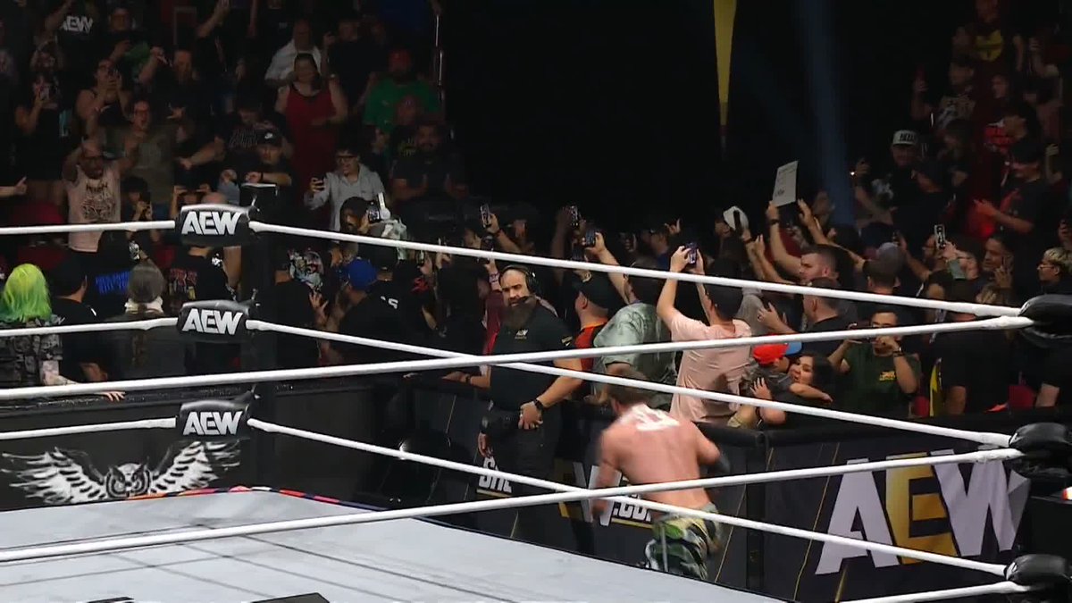 .Will Ospreay • ウィル・オスプレイ attacked Jon Moxley while he was entering the arena for his tag match, but BASTARD put a stop to that! Watch #AEWDynamite LIVE on TBS &amp; HBO Max