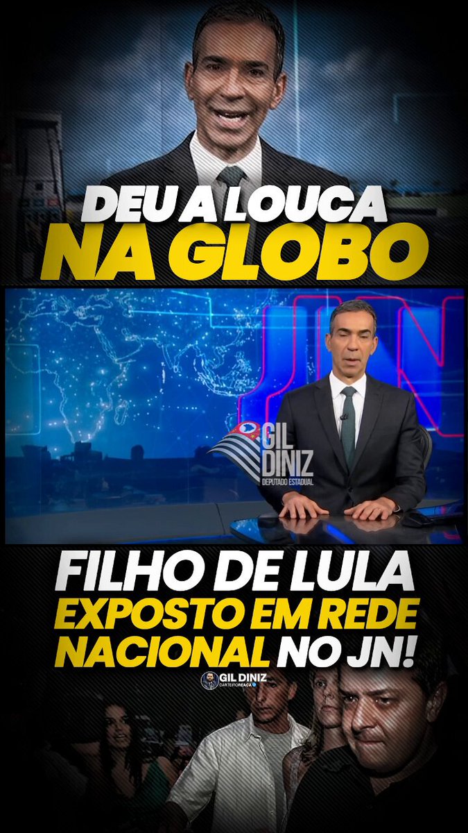 E tome 5 minutos de Jornal Nacional expondo o "filho do rapaz"...