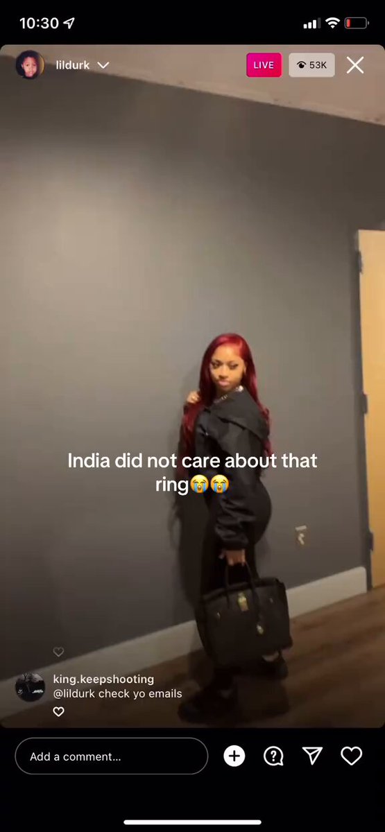 Durk calling India out for not wearing her ring 😂😂