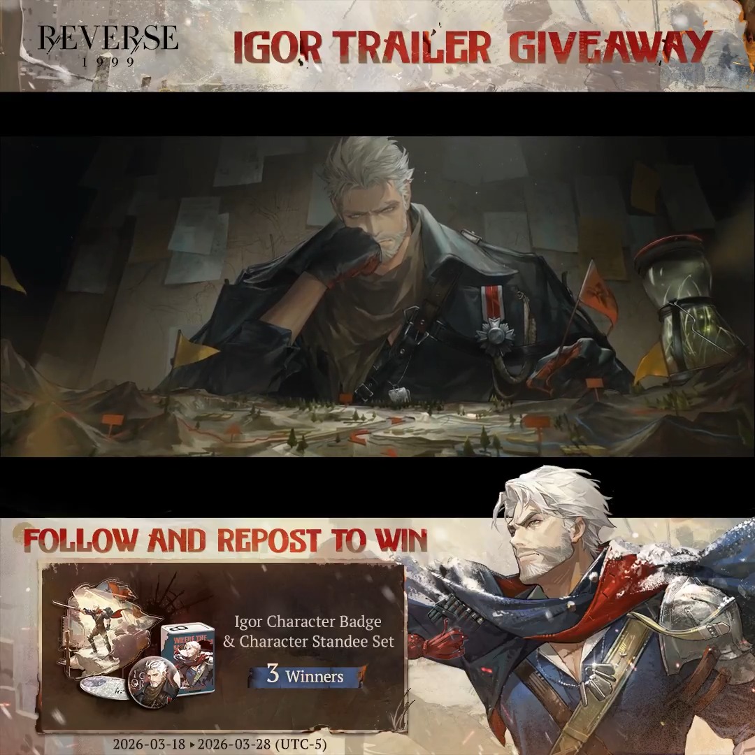 Igor Trailer - Until Tomorrow Is Ours | Reverse: 1999 Fight. For glory, for honor, for triumph ... We ask only for tomorrow. Version 3.3 The Campaign's Tale is now available. [Giveaway] 1. Follow Reverse: 1999 | Version 3.4 Available Now 2. RT trailer before Mar.28th