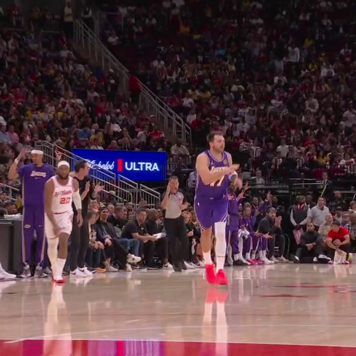 Whoever this fan is that got Luka TURNT UP gotta get kicked out the arena 😭😭