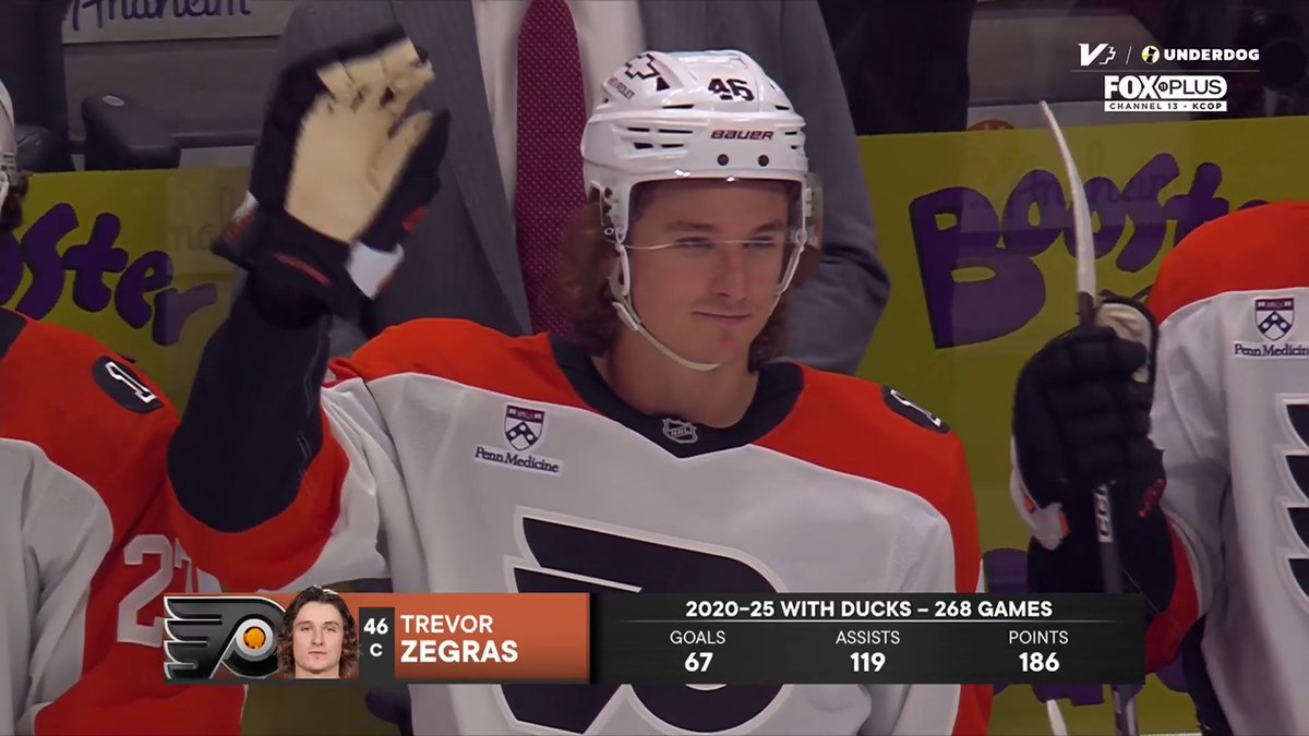 Nothing but love for Trevor Zegras in Anaheim 🧡