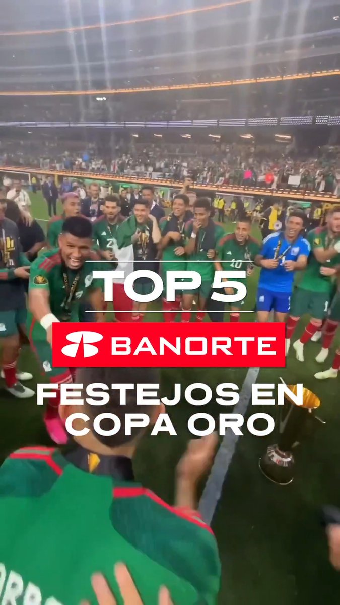 ¡Para esto se anotan los goles! 🥳 El #Top5 de Banorte nos trae hoy los mejores festejos en Copa Oro. 🙌🏆 La lista completa está aquí ➡️ #SomosMéxico 🇲🇽 #MiSelecciónBanorte *Publicidad para México*