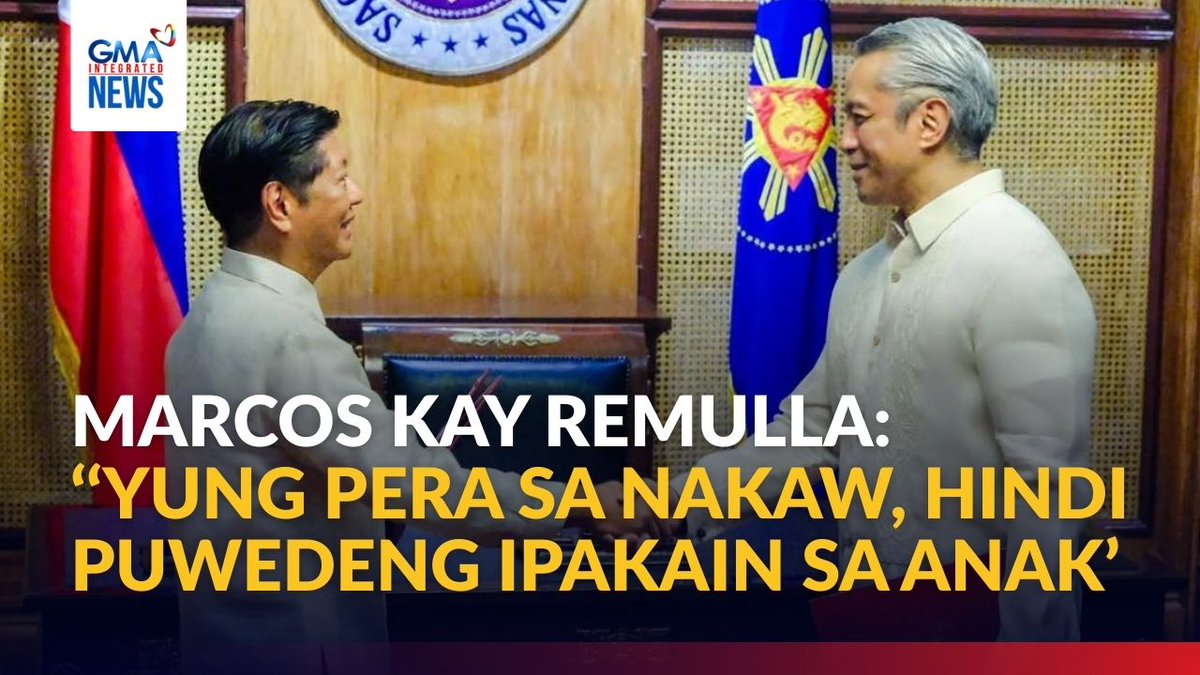 ‘SI PANGULONG MARCOS MISMO NAGSABI SA AKIN: ALAM MO ‘YUNG PERA SA NAKAW? HINDI MO PUWEDENG IPAKAIN SA ANAK MO ‘YAN’ Inilahad ni DILG Secretary Jonvic Remulla ang naging payo sa kaniya ni Pangulong Bongbong Marcos hinggil sa paggamit ng perang mula sa nakaw sa isang press conference ngayong araw, March 19. Kaugnay ito ng umano’y tangkang panunuhol kay Remulla na nagkakahalaga ng P900 milyon hanggang P1 bilyon kaugnay sa isyu sa pagbili ng fire trucks ng Bureau of Fire Protection. “Wala sa dibdib ko na, lima ang anak ko, na ipapakain ko sila [sic] na ang pera ay galing dito sa korupsiyon na ito,” dagdag ni Remulla.