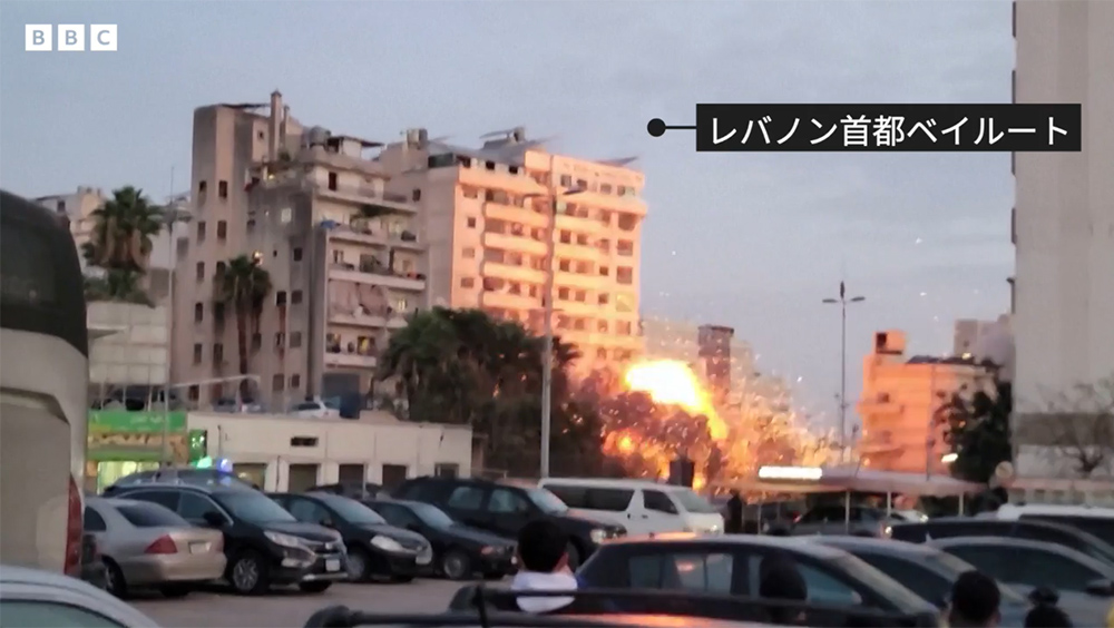 BBCニュース - ビルが一気に崩壊……イスラエルがベイルート中心部を攻撃 現場から報告