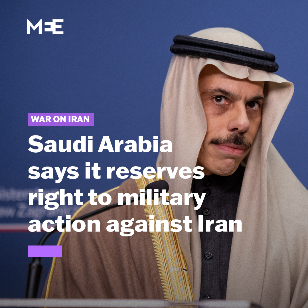 Saudi foreign minister Prince Faisal bin Farhan al Saud said the kingdom reserves the right to take military action against Iran if necessary, accusing Tehran of pressuring its neighbours rather than engaging in dialogue