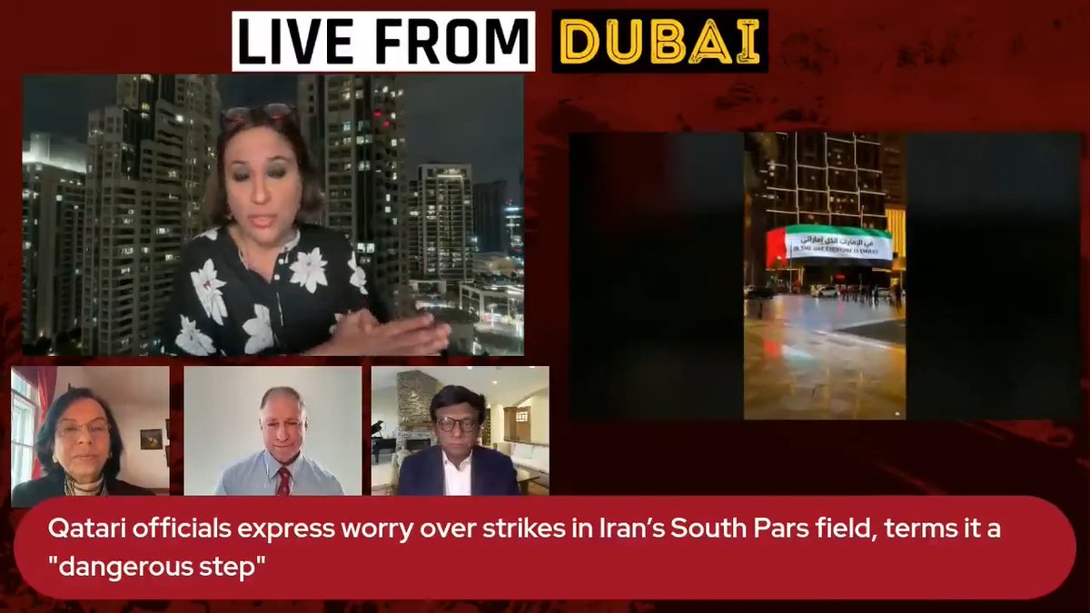 Live From Dubai as the War Spirals- "Iran Still has Cards to Play' says Dr Mohan Kumar ; "An extremely unpopular war in US" says @SeemaSirohi from DC with former US Marine Grant Newsham disagreeing with us all on a war he says "is going to plan". In full