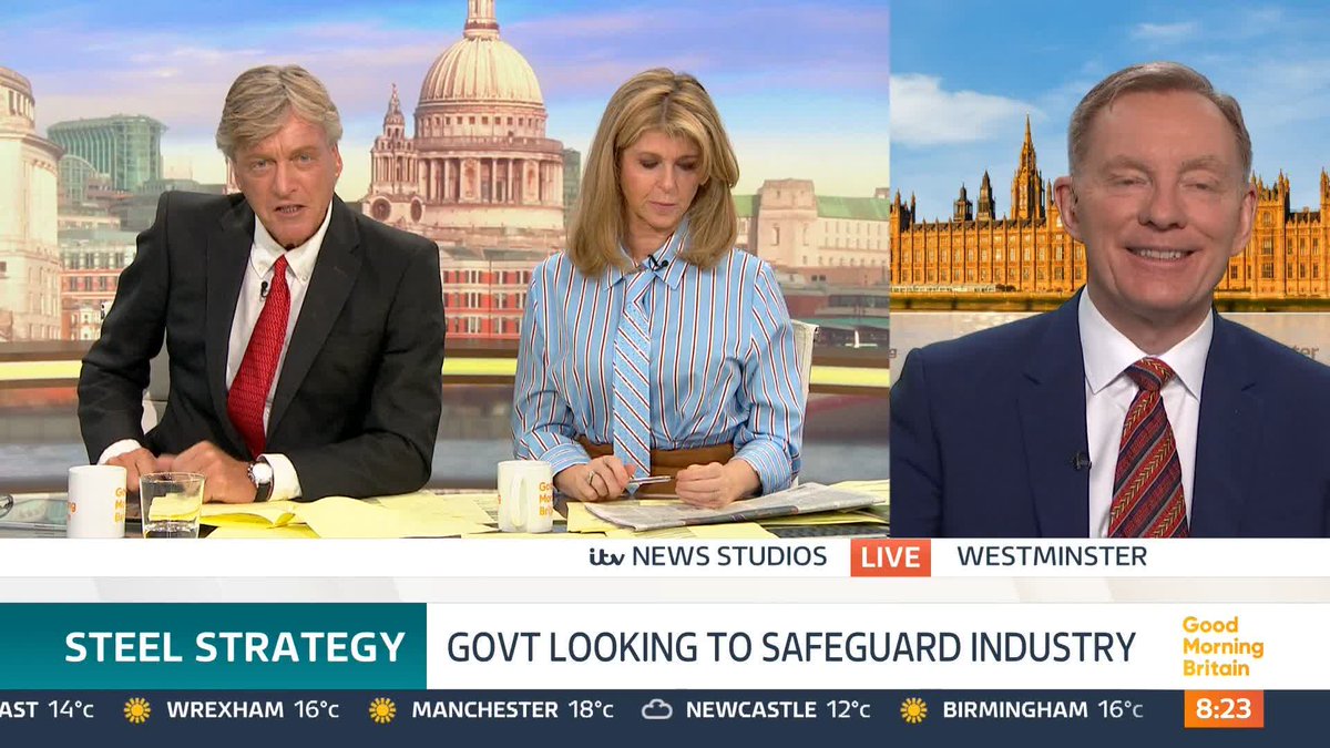 'Do you think it is appropriate for our King to go to America under the current circumstances?' Richard questions Trade Minister Sir Chris Bryant about the King's upcoming trip to the US.